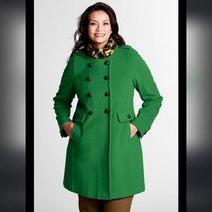 Womans Luxe Woll Scoopneck Coat from Lands End